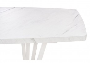 Стол деревянный Эудес 160(205)х90х76 мрамор леванто белый / белый в Тарко-Сале - tarko-sale.mebel24.online | фото