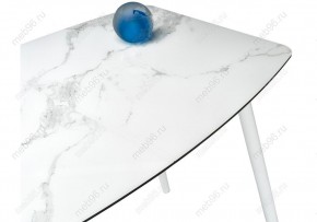 Стол стеклянный Эмма 110(150)х70х76 белый мрамор / белый в Тарко-Сале - tarko-sale.mebel24.online | фото 4