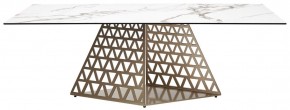 Стол ENNA 220 KL-188 Контрастный мрамор матовый, итальянская керамика/ каркас цвета шампань, ®DISAUR в Тарко-Сале - tarko-sale.mebel24.online | фото 10