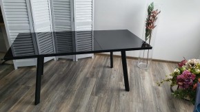 Стол ФИН 140 Черный, стекло/ Черный каркас М-City в Тарко-Сале - tarko-sale.mebel24.online | фото 9