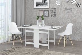 Стол-книжка Лидер (Белый шагрень) в Тарко-Сале - tarko-sale.mebel24.online | фото 2