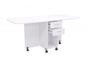 Стол книжка с ящиками (1-6702бел) Белый в Тарко-Сале - tarko-sale.mebel24.online | фото 2