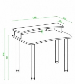 Стол компьютерный Домино Лайт СКЛ-Софт120МО+НКИЛ120 в Тарко-Сале - tarko-sale.mebel24.online | фото 2