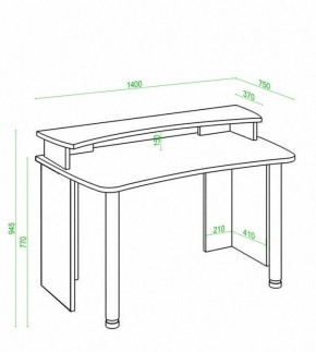 Стол компьютерный Домино Лайт СКЛ-Софт140+НКИЛ140 в Тарко-Сале - tarko-sale.mebel24.online | фото 3