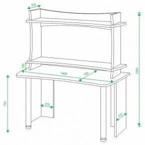 Стол компьютерный Домино Лайт СКЛ-Софт140+НКИЛ140 в Тарко-Сале - tarko-sale.mebel24.online | фото 3