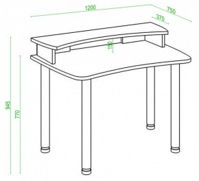 Стол компьютерный Домино Lite СКЛ-Софт120МО+НКИЛ120 в Тарко-Сале - tarko-sale.mebel24.online | фото 2