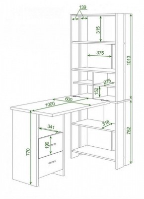 Стол компьютерный Домино Lite СТЛ-ОВ+С100Прям+ТЯЛ в Тарко-Сале - tarko-sale.mebel24.online | фото 2