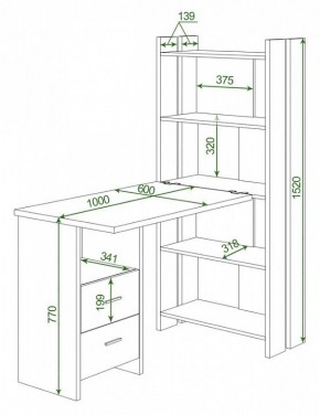 Стол компьютерный Домино Lite СТЛ-ОВ+С100Р в Тарко-Сале - tarko-sale.mebel24.online | фото 2