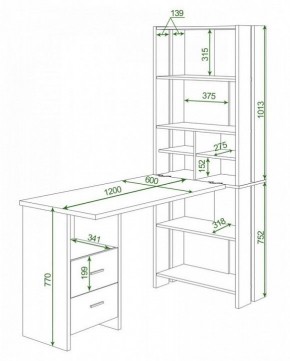 Стол компьютерный Домино Lite СТЛ-ОВ+С120Прям+ТЯЛ в Тарко-Сале - tarko-sale.mebel24.online | фото 2