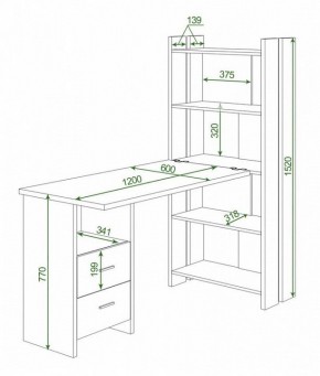 Стол компьютерный Домино Lite СТЛ-ОВ+С120Прям+ТЯЛ в Тарко-Сале - tarko-sale.mebel24.online | фото 2