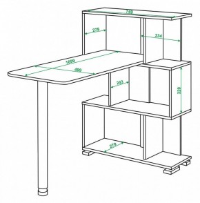 Стол компьютерный Домино нельсон СЛ-5-3СТ в Тарко-Сале - tarko-sale.mebel24.online | фото 2