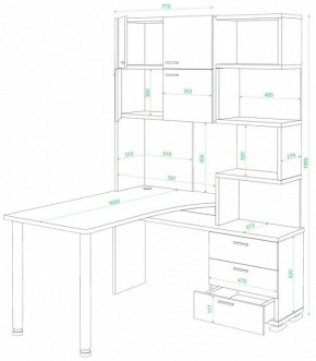 Стол компьютерный Домино нельсон СР-500М/160 в Тарко-Сале - tarko-sale.mebel24.online | фото 2