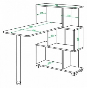 Стол компьютерный Домино СЛ-5-3СТ в Тарко-Сале - tarko-sale.mebel24.online | фото 2