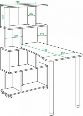 Стол компьютерный Домино СЛ-5-4СТ-2+БД+БЯ в Тарко-Сале - tarko-sale.mebel24.online | фото 2