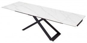 Стол LIVORNO 180 MATT WHITE MARBLE SOLID CERAMIC / BLACK, ®DISAUR в Тарко-Сале - tarko-sale.mebel24.online | фото 4