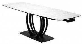 Стол MATERA 160 MARBLES KL-99 Белый мрамор матовый, итальянская керамика/ черный каркас, ®DISAUR в Тарко-Сале - tarko-sale.mebel24.online | фото 8