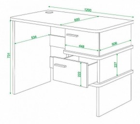 Стол письменный Домино нельсон СД-15С в Тарко-Сале - tarko-sale.mebel24.online | фото 3