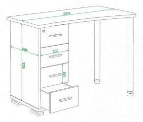 Стол письменный Домино СКМ-50 в Тарко-Сале - tarko-sale.mebel24.online | фото 6