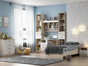 МАРТИНА Стол письменный (Белый глянец/дуб сонома) в Тарко-Сале - tarko-sale.mebel24.online | фото 2