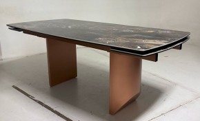 Стол ПУАНТО 200 TITANIUM LAWA NERO, керамика / МЕДЬ каркас М-City в Тарко-Сале - tarko-sale.mebel24.online | фото 3