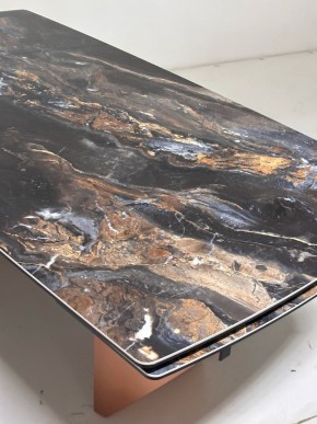 Стол ПУАНТО 200 TITANIUM LAWA NERO, керамика / МЕДЬ каркас М-City в Тарко-Сале - tarko-sale.mebel24.online | фото 6