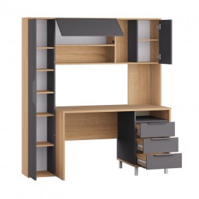 Стол рабочий 12.95 N Комфорт (Дуб сонома, Темно - серый U2601) в Тарко-Сале - tarko-sale.mebel24.online | фото 2