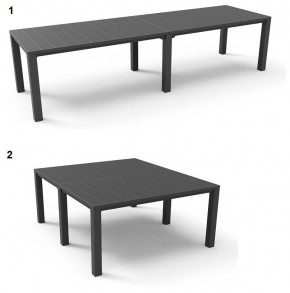 Стол раскладной Джули (Julie Double table 2 configurations) Графит в Тарко-Сале - tarko-sale.mebel24.online | фото