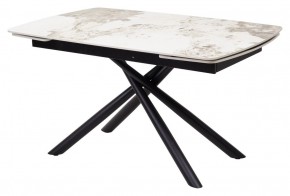 Стол RIVOLI 140 GLOSS LUXURY PANDORA SOLID CERAMIC / BLACK, ®DISAUR в Тарко-Сале - tarko-sale.mebel24.online | фото 1