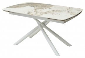 Стол RIVOLI 140 GLOSS LUXURY PANDORA SOLID CERAMIC / WHITE, ®DISAUR в Тарко-Сале - tarko-sale.mebel24.online | фото 1