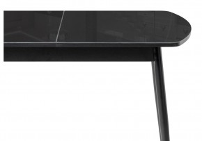Стол стеклянный Бейкер 120(152)х70х75,5 черный в Тарко-Сале - tarko-sale.mebel24.online | фото