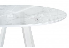 Стол стеклянный Норфолк 100х78 белый мрамор / белый в Тарко-Сале - tarko-sale.mebel24.online | фото 4