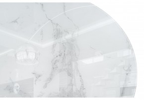 Стол стеклянный Норфолк 100х78 белый мрамор / белый в Тарко-Сале - tarko-sale.mebel24.online | фото 6