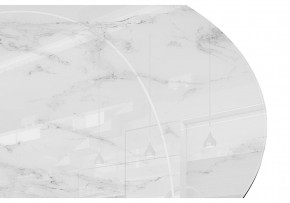Стол стеклянный Норфолк 100х78 белый мрамор / черный в Тарко-Сале - tarko-sale.mebel24.online | фото 5