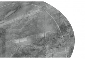 Стол стеклянный Норфолк 100х78 серый мрамор / черный в Тарко-Сале - tarko-sale.mebel24.online | фото 5