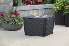 Стол-сундук Лузон Плюс (Luzon Plus Flat Wicker), графит в Тарко-Сале - tarko-sale.mebel24.online | фото 1