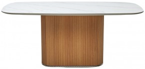 Стол TAMPA 180 цвет БЕЛЫЙ МРАМОР M326, керамика / Каркас OAK, ®DISAUR в Тарко-Сале - tarko-sale.mebel24.online | фото 9