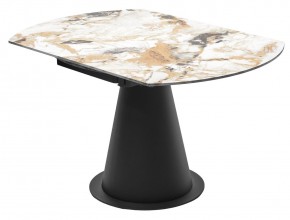 Стол TERAMO 135 GLOSS GRAND JADE SOLID CERAMIC, керамика, поворотн.механизм / Черный каркас, ®DISAUR в Тарко-Сале - tarko-sale.mebel24.online | фото 11