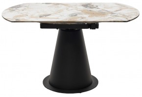 Стол TERAMO 135 GLOSS GRAND JADE SOLID CERAMIC, керамика, поворотн.механизм / Черный каркас, ®DISAUR в Тарко-Сале - tarko-sale.mebel24.online | фото 16