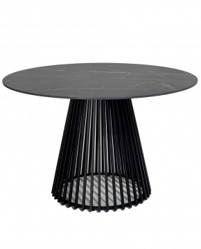Стол TERNI 120 MATT BLACK MARBLE SOLID CERAMIC Черный мрамор матовый, керамика /Черн.каркас, ®DISAUR в Тарко-Сале - tarko-sale.mebel24.online | фото 3