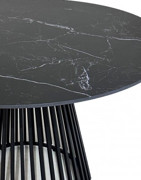 Стол TERNI 120 MATT BLACK MARBLE SOLID CERAMIC Черный мрамор матовый, керамика /Черн.каркас, ®DISAUR в Тарко-Сале - tarko-sale.mebel24.online | фото 4