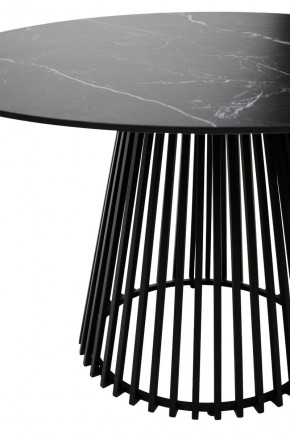 Стол TERNI 120 MATT BLACK MARBLE SOLID CERAMIC Черный мрамор матовый, керамика /Черн.каркас, ®DISAUR в Тарко-Сале - tarko-sale.mebel24.online | фото 5