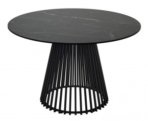 Стол TERNI 120 MATT BLACK MARBLE SOLID CERAMIC Черный мрамор матовый, керамика /Черн.каркас, ®DISAUR в Тарко-Сале - tarko-sale.mebel24.online | фото 8
