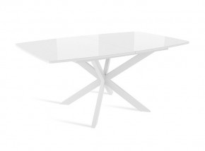 Стол TWIST раздвижной со стеклом 1300 (+400) Белый/Белый в Тарко-Сале - tarko-sale.mebel24.online | фото