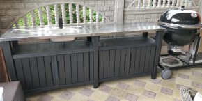 Столик для барбекю 415 Л (Unity Chef 415 L) графит в Тарко-Сале - tarko-sale.mebel24.online | фото 1