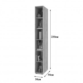 СТОУН С10 Пенал-стеллаж (дуб серый) в Тарко-Сале - tarko-sale.mebel24.online | фото 2