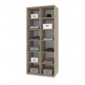 СТОУН С23 Шкаф 2-х створчатый (серый дуб/белый) в Тарко-Сале - tarko-sale.mebel24.online | фото 3