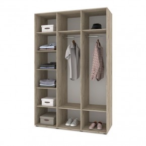 СТОУН С31 Шкаф 3-х створчатый (серый дуб/белый) в Тарко-Сале - tarko-sale.mebel24.online | фото 3