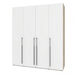 СТОУН С41 Шкаф 4-х створчатый (серый дуб/белый) в Тарко-Сале - tarko-sale.mebel24.online | фото