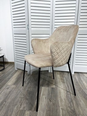 Стул AMARETTO VBP206 античный светло-бежевый, велюр без пальчикового эффекта /черный каркас, М-City в Тарко-Сале - tarko-sale.mebel24.online | фото 7