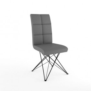 Стул черный Лотос KV серый матовый-800м 1-кат хром в Тарко-Сале - tarko-sale.mebel24.online | фото